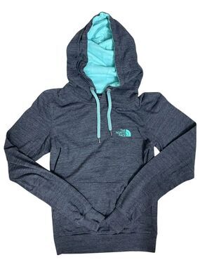 The North Face Women’s XS Gray Blue Pullover Hoodie Classic Fit